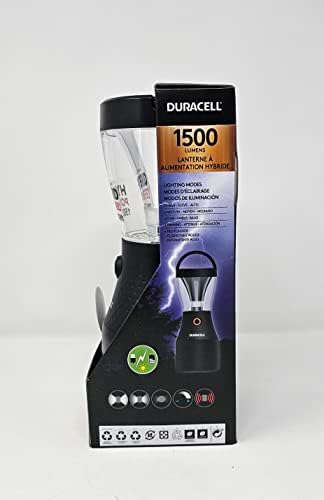 Duracell Dual Power Lantern 1500 Lumens with 5 Power Sources Available for Charging - 1 Lamp, Black - Image 2